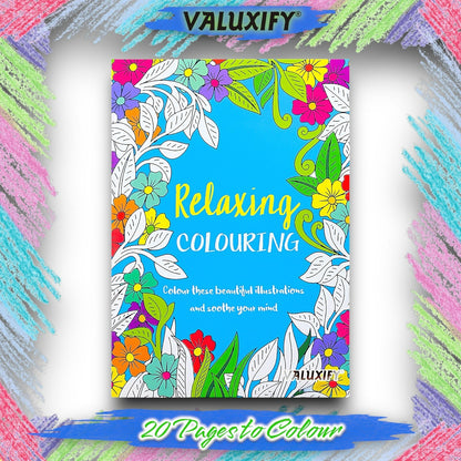 ANTI STRESS BOOK ADULT COLOURING MINDFULNESS RELAXING THERAPY COLOUR THERAPY A4