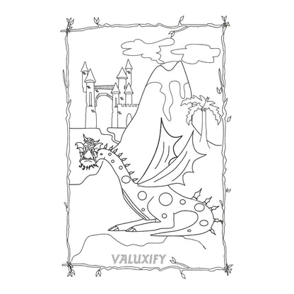 Wild Dragon & Dinosaur, Pirate Coouring Book set