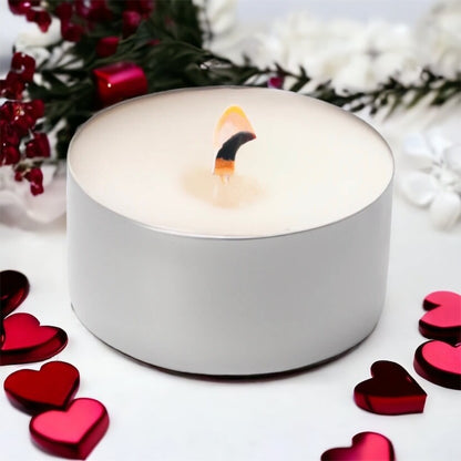 Opella 40 Unscented Tea Lights Candles 8 Hours Burn Time