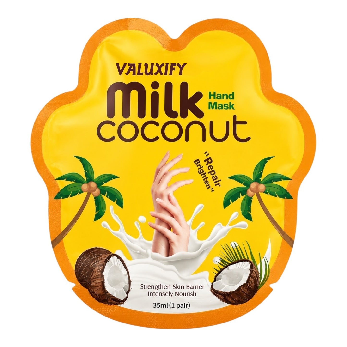 Milk Coconut Hand Mask Hydrating Moisturising Repair Dry Cracked Soft Hands