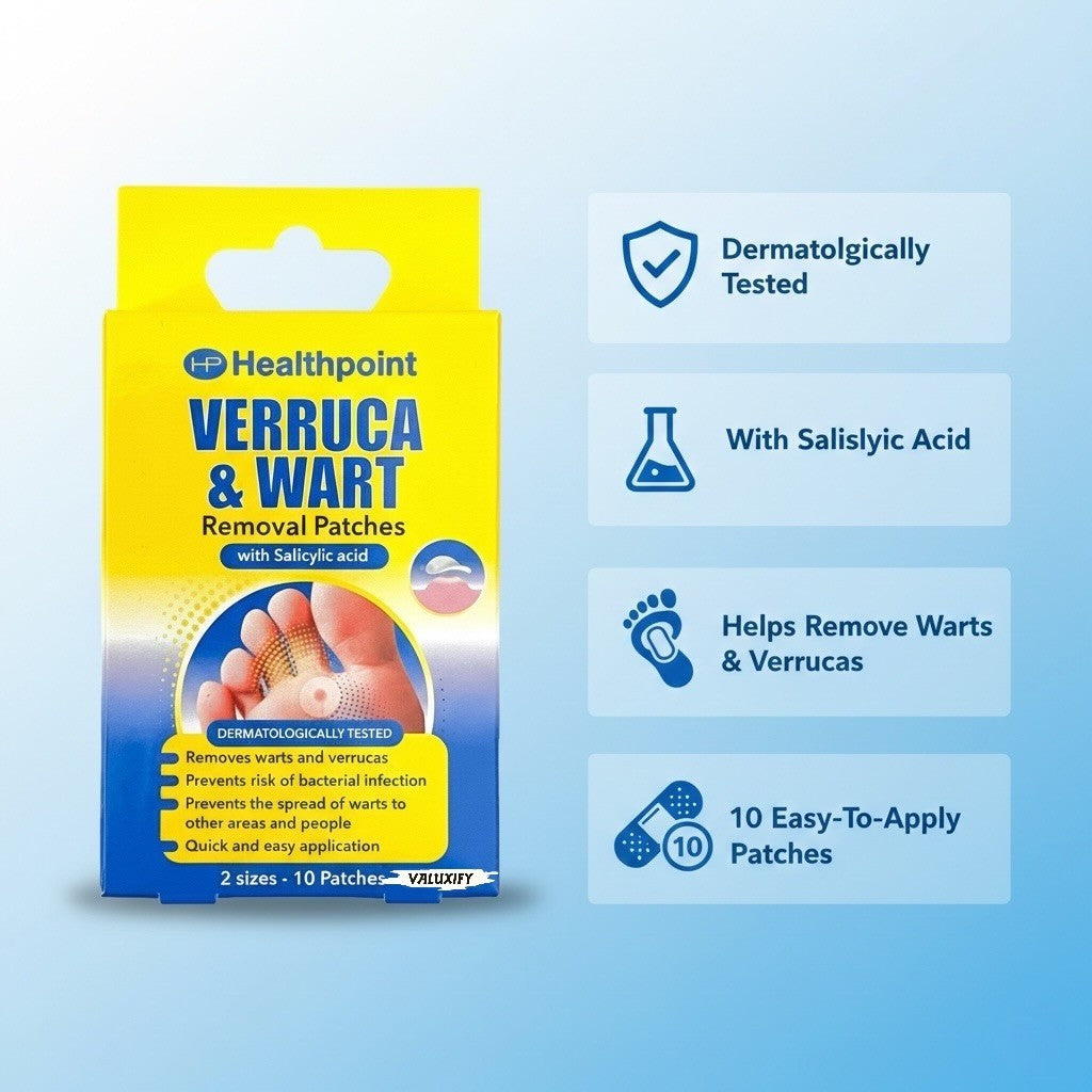 Healthpoint Verruca Infection & Wart Removal 10 x Patches with Salicylic Acid
