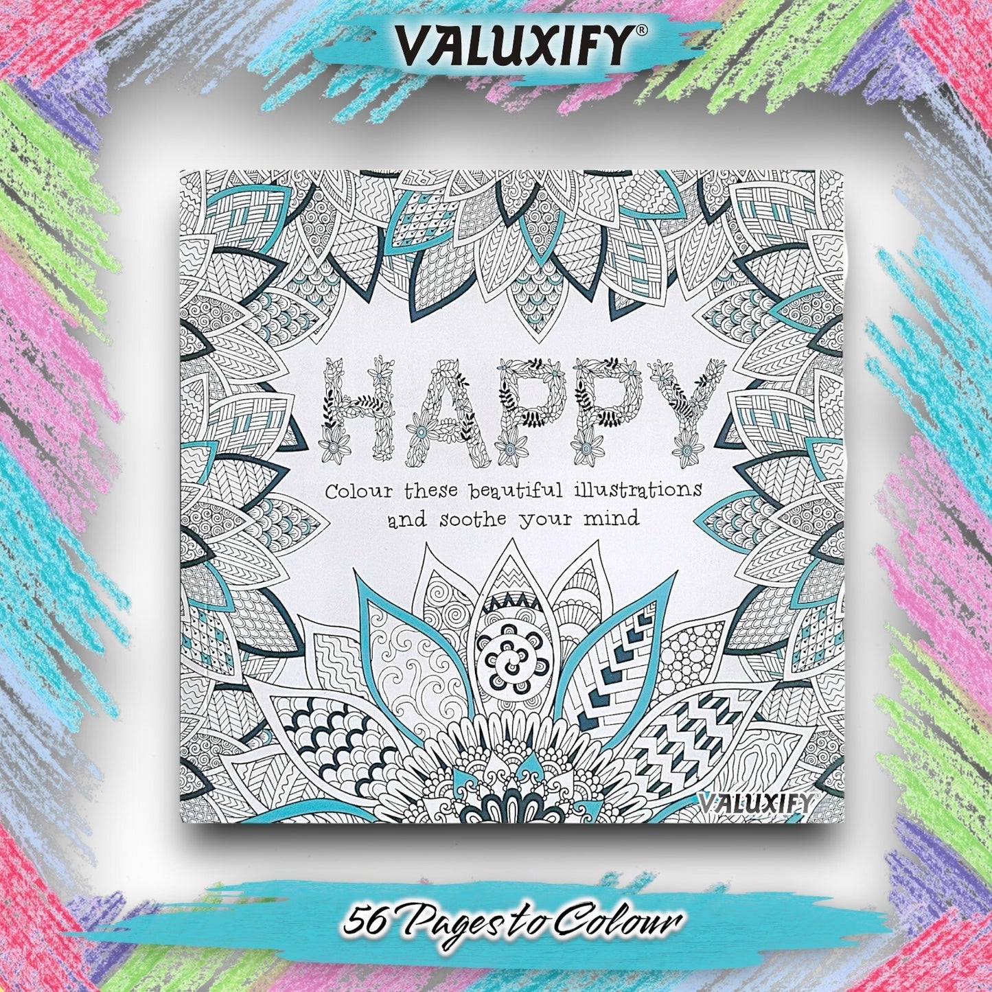 Adult & Teen Advanced Colouring Books – Stress Relief Art Therapy Patterns