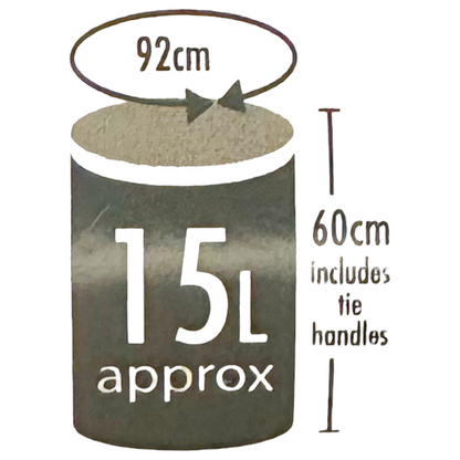 90 Bin Liners 15ltr Pedal Fresh Linen Odor Neutralising Extra Strong Tie Handle