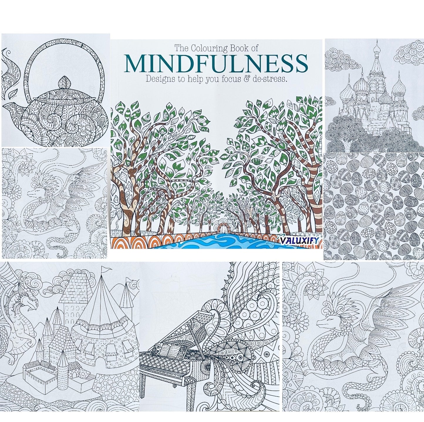 Adult & Teen Advanced Colouring Books – Stress Relief Art Therapy Patterns