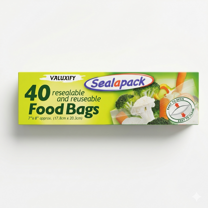 Resealable Food Bags Clear Reusable Storage Bags Freezer Sandwich Bags Strong