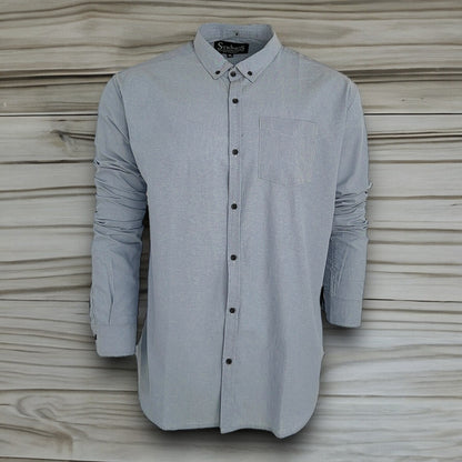 Men's Long Sleeves Shirt Solid Classics Work Office Casual Outdoor Party