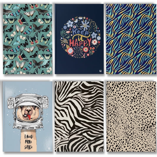 a4 hardback notebook 80 page writing pad 40 sheets stylish designs
