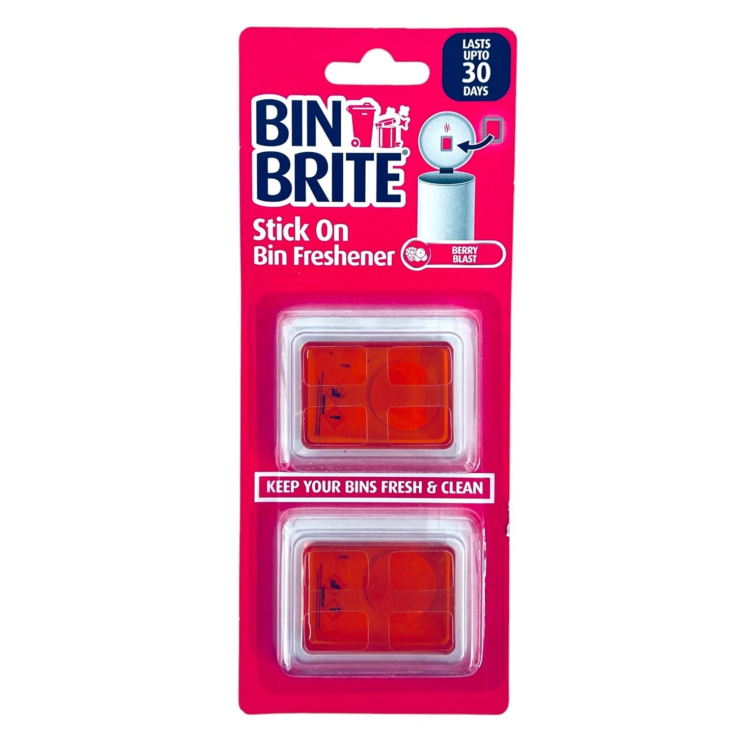 3pk BIN AIR FRESHNERS Berry Blast Kitchen Dustbin Swing Pedal Odour Remover