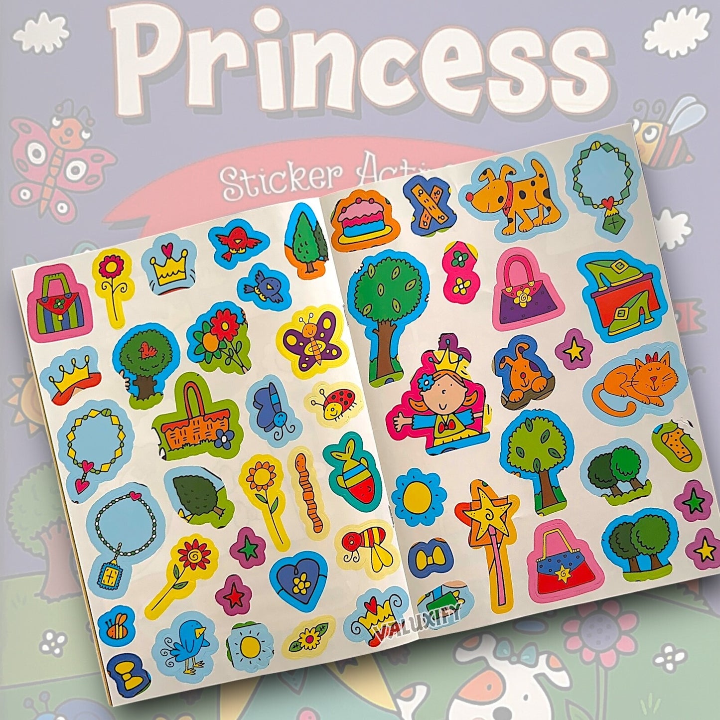 KIDS STICKER COLOURING BOOKS ACTIVITY BALLERINA UNICORN PIRATE OVER 50 STICKER