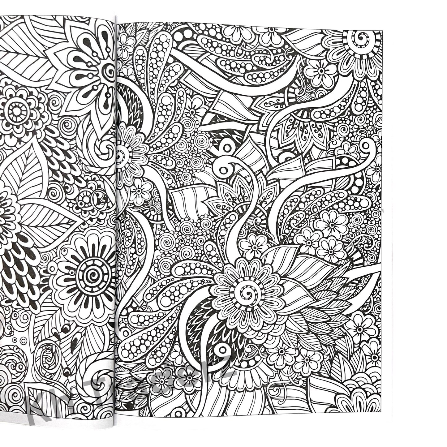 ADULT  COLOURING BOOK ANTI-STRESS Zen FUN  Colour Therapy ALL AGES MIND CALMING