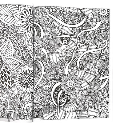 ADULT  COLOURING BOOK ANTI-STRESS Zen FUN  Colour Therapy ALL AGES MIND CALMING