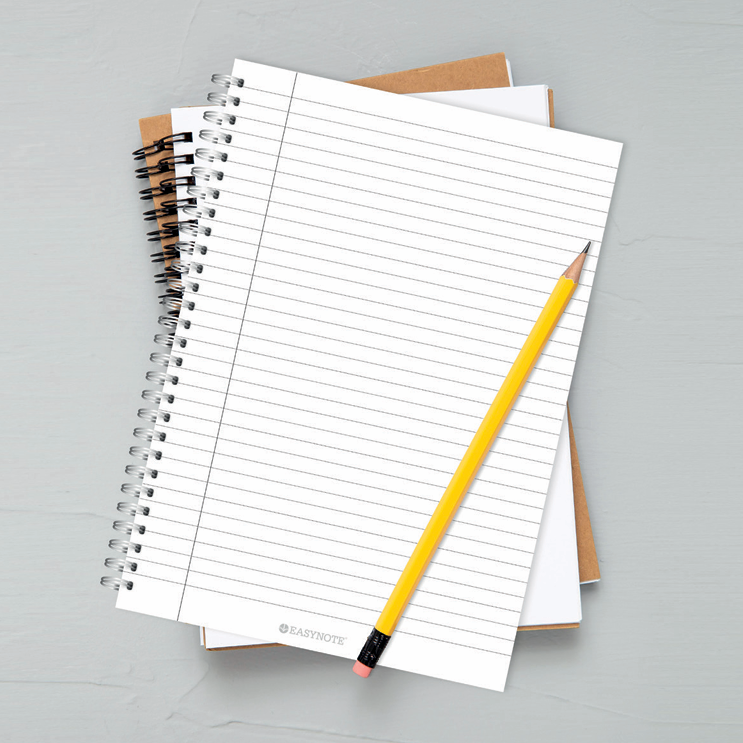 A4 Premium Spiral Notebook Note Pad Notes 180 Lined pages 80gsm Paper Easynote