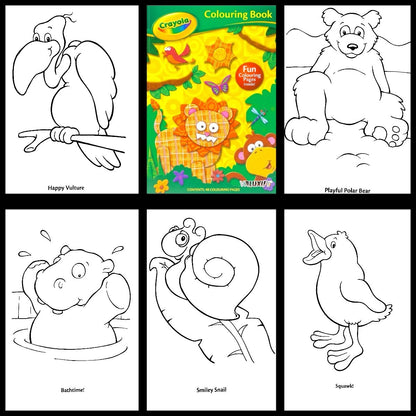 Crayola Kids Colouring Book Set | Jungle Adventure & In the Wild | A4 Animal