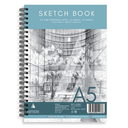 A5 Artist Sketch Book Artist Drawing Doodling Sketching Book Art Craft Spiral