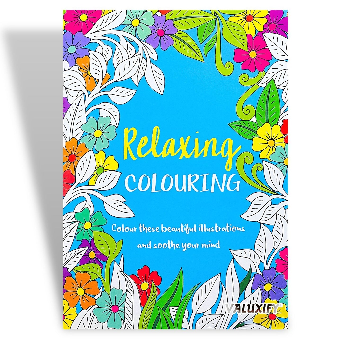 ANTI STRESS BOOK ADULT COLOURING MINDFULNESS RELAXING THERAPY COLOUR THERAPY A4