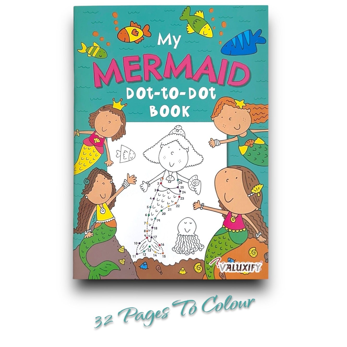 2 | Dot to Dot | Kids Colouring Books | Mermaid Unicorns | Puzzle Activity A4
