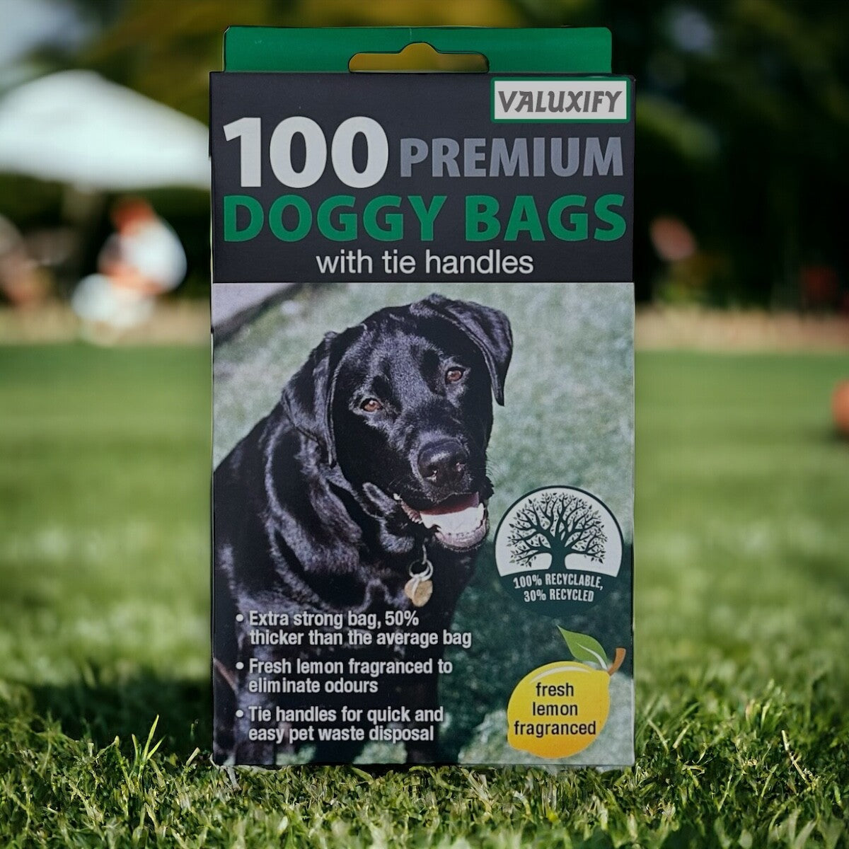 Tidzy Dog Waste Bags – Strong Leak-Proof Poop Bags with Tie Handles, 26×29cm