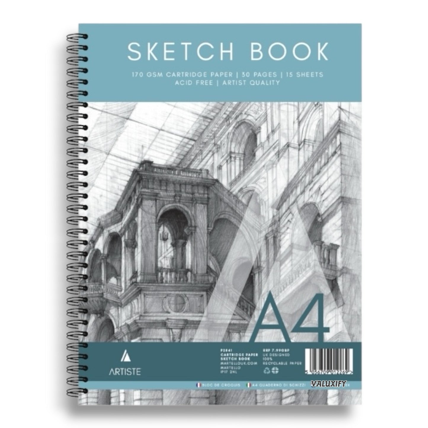 2  A4 Artist Sketch Book Spiral Artist Drawing Doodling Sketching Book Art Craft