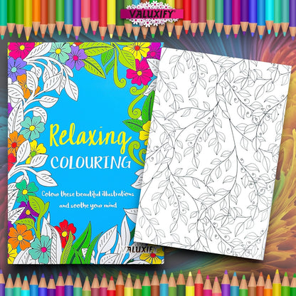 2 Adult Colouring Books Joyful Relaxing Anti Stress Colour Therapy Mind Relax A4