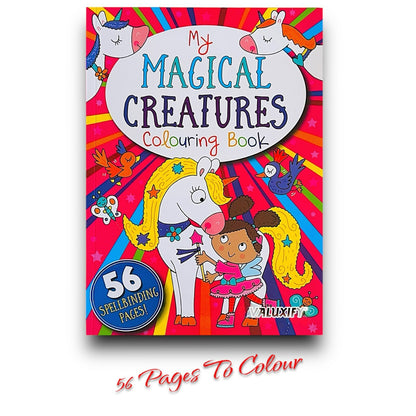 A4 | Children's Colouring Book | Magical Creatures  Girls Kids Unicorn Activity