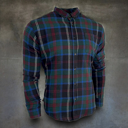 Mens Check Shirt Medium Long Sleeve Regular Fit Shirt Work Casual Formal  Shirt