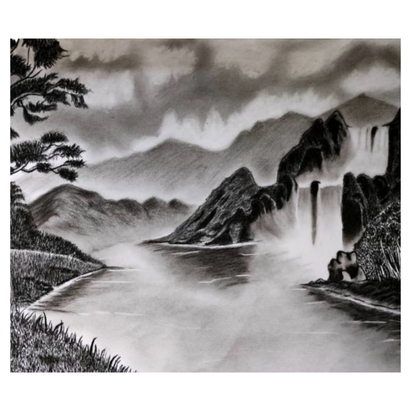 12 | Charcoal Sketching Pencils Drawing Tones Shades Art Artist Picture Pencil