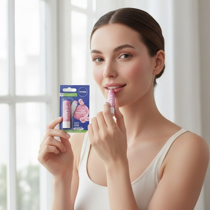 Nivea Lip Care Balms Soft Rose-4.8g - Providing Long-Lasting Hydration