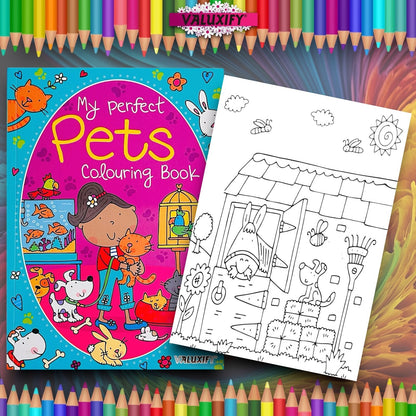 KIDS COLOURING BOOK PERFECT PETS