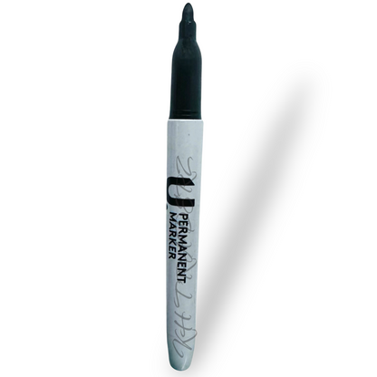 Permanent Marker Pens Black - Bullet Tip - Work Office School Project Black 6pcs