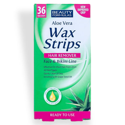 Face and Bikini Hair Removal Waxing Strips Ready to use Wax Beauty Formulas