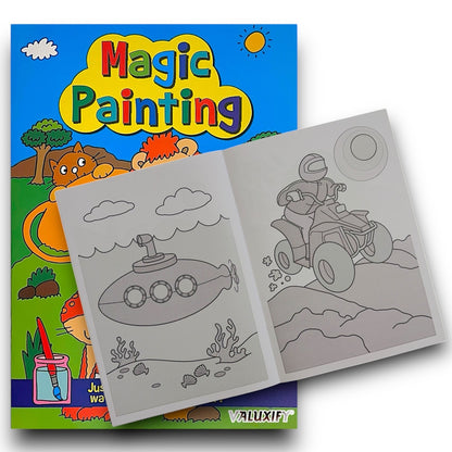 2 | Kids Magic Painting Colouring Books - Just Use Water | A4 Size