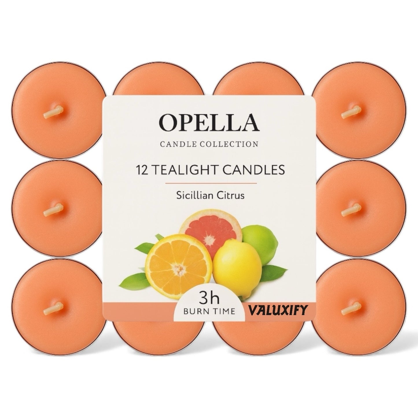 Opella scented tea lights pack of 12