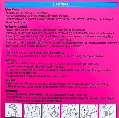 Wax Strips Leg Body Bikini Face Wax Strips Double sided Hair removal Strips