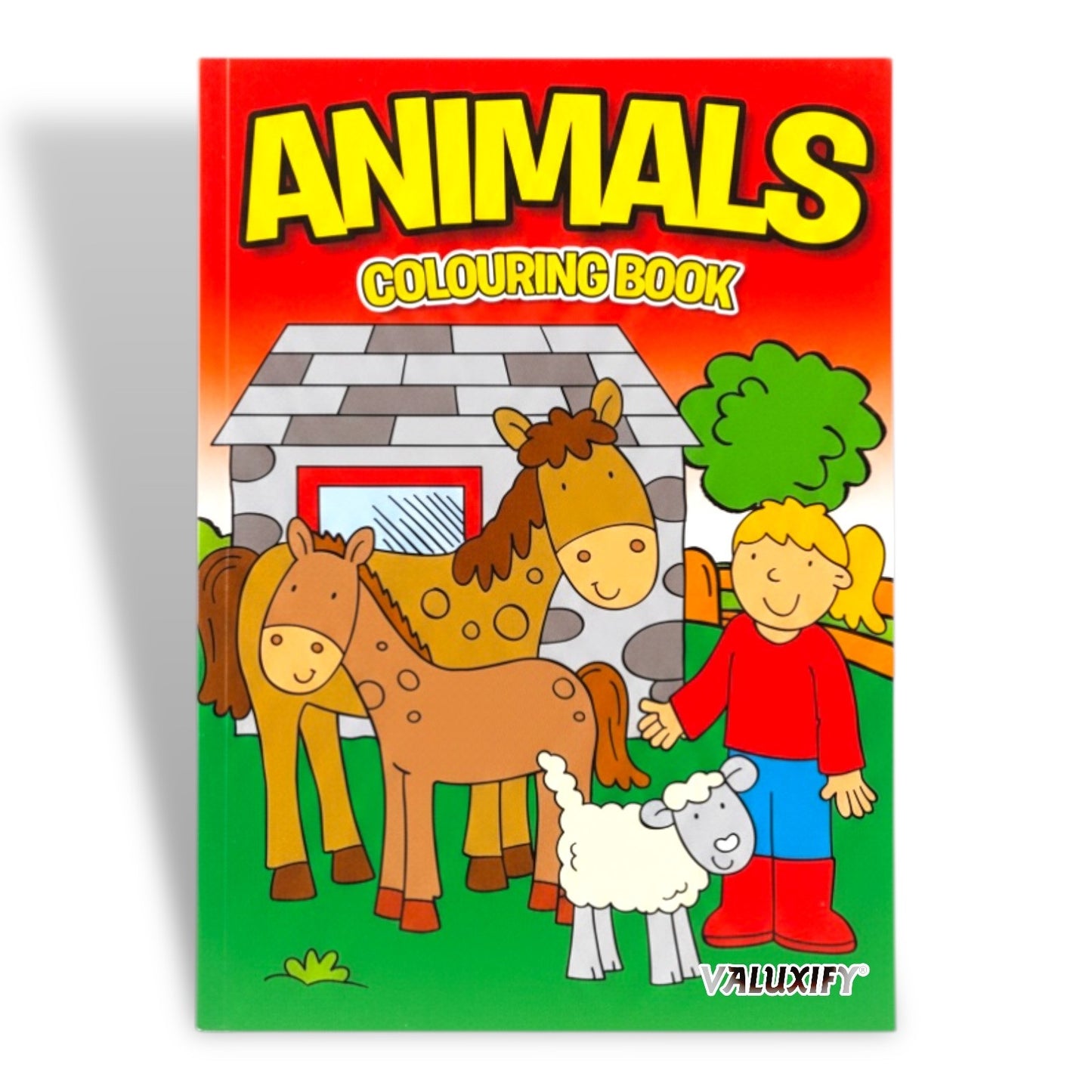 Kids Colouring Book Animals A4 | 32 Pages | White Paper | Fun Creative Colouring