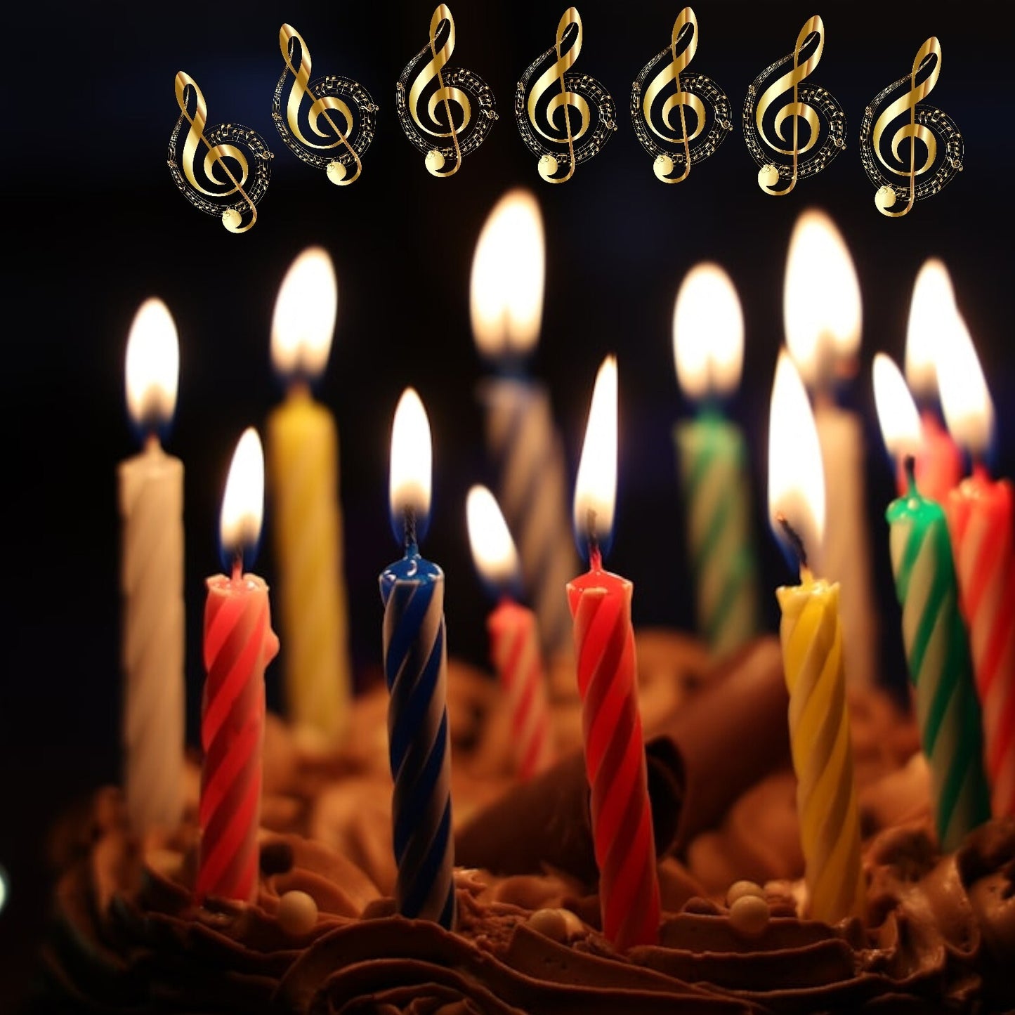 BIRTHDAY CANDLES & HOLDERS Cake Cupcake Toppers Party Decoration Striped