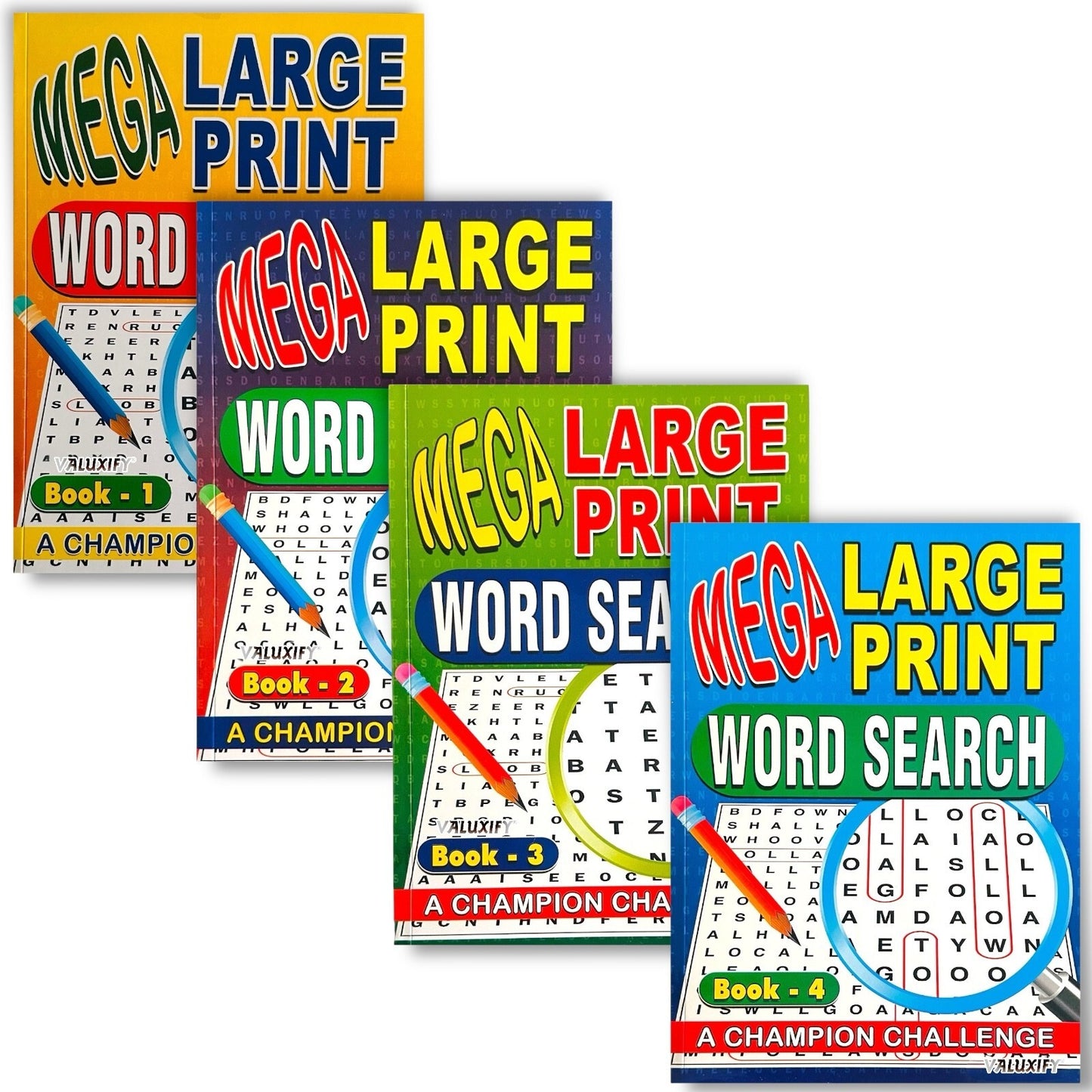 A4 Mega Puzzle Large Print Word Search Puzzle Book Books 120 BRAIN PUZZLES