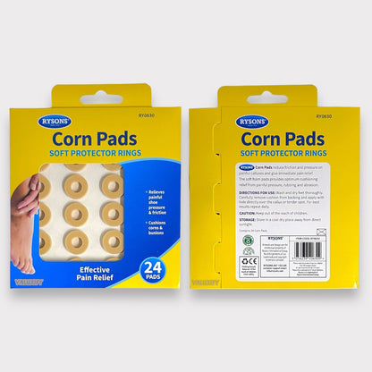 Corn Pads Round Foam Cushion Adhesive Protective Ring Plasters Pack of 2, 48 Pcs