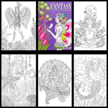 10x ADULT ANTI-STRESS COLOURING BOOK MIND RELAXING BOOKS Colour Therapy Bulk Buy