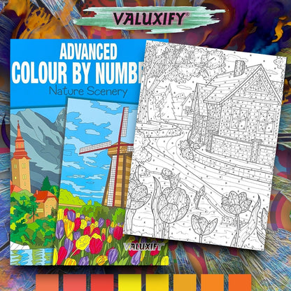 3X COLOUR BY NUMBERS ADULT COLOURING BOOKS ANTI-STRESS MIND RELAING COLOURS