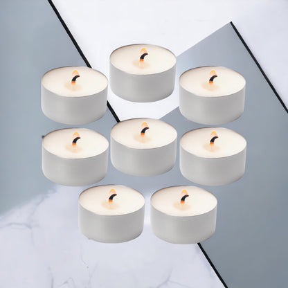Opella 40 Unscented Tea Lights Candles 8 Hours Burn Time