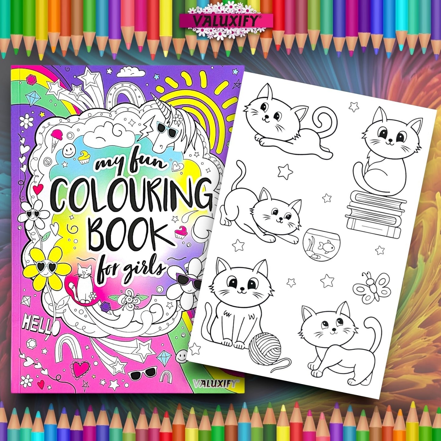 2 | KIDS CHILDREN | COLOURING BOOKS | A4 | COLOUR FUN ACTIVITY DRAWING