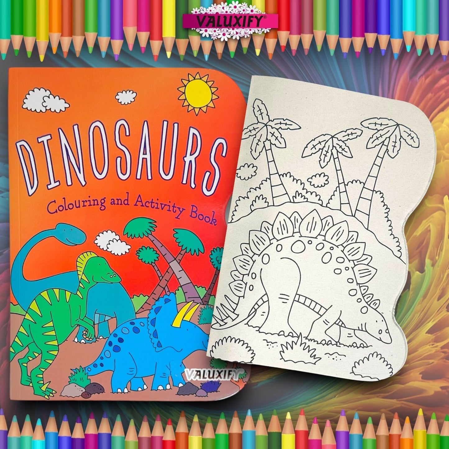 2| Kids Colouring Books | Dinosaur & Princess | Activity for Boy Girl Art Travel