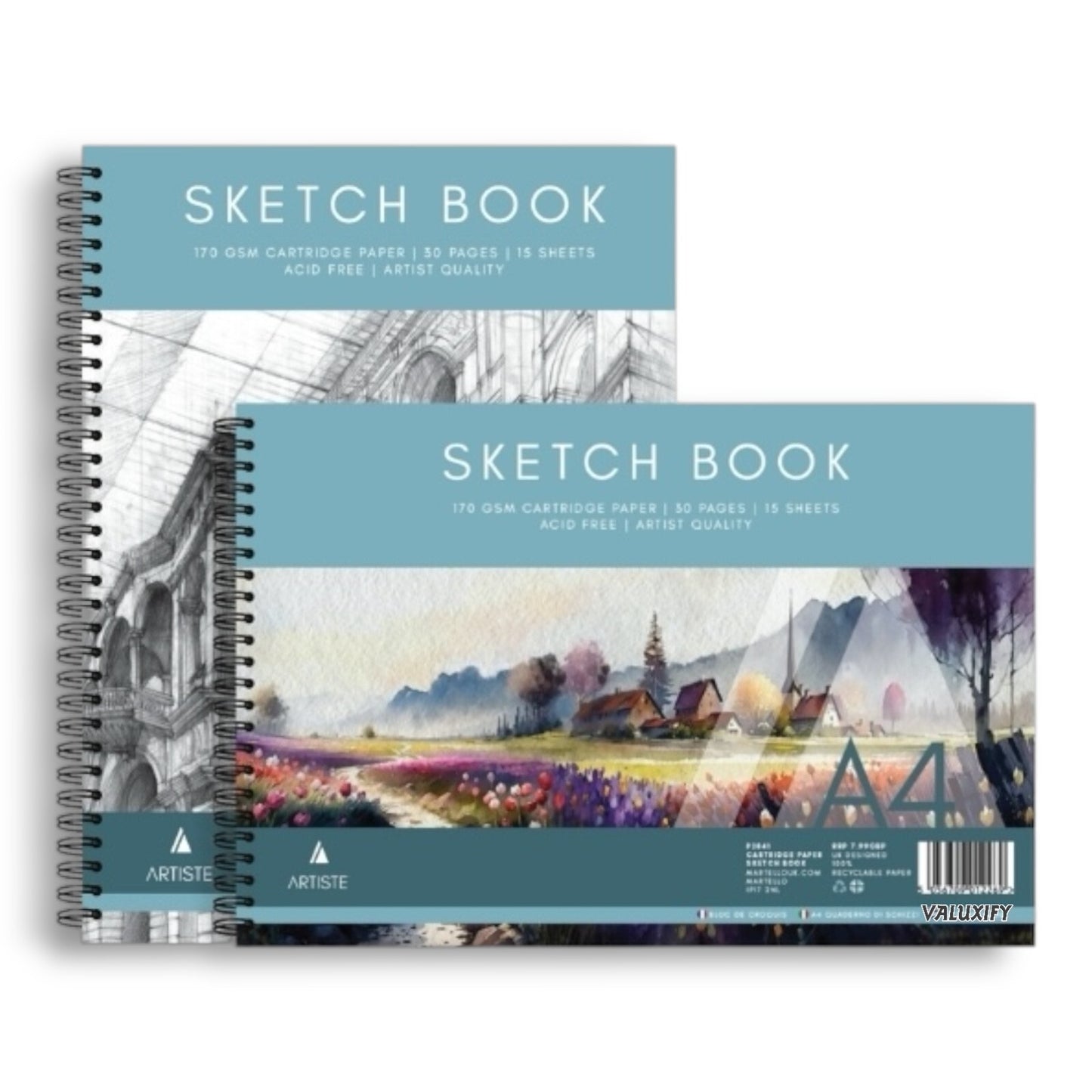 2  A4 Artist Sketch Book Spiral Artist Drawing Doodling Sketching Book Art Craft