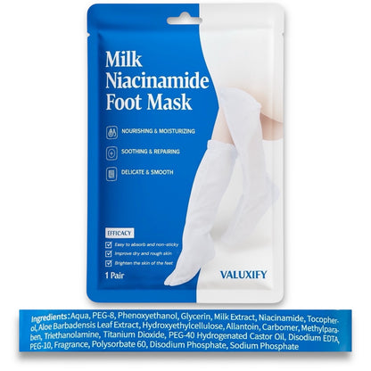 3x Milk Moisturising Niacinamide Foot Masks