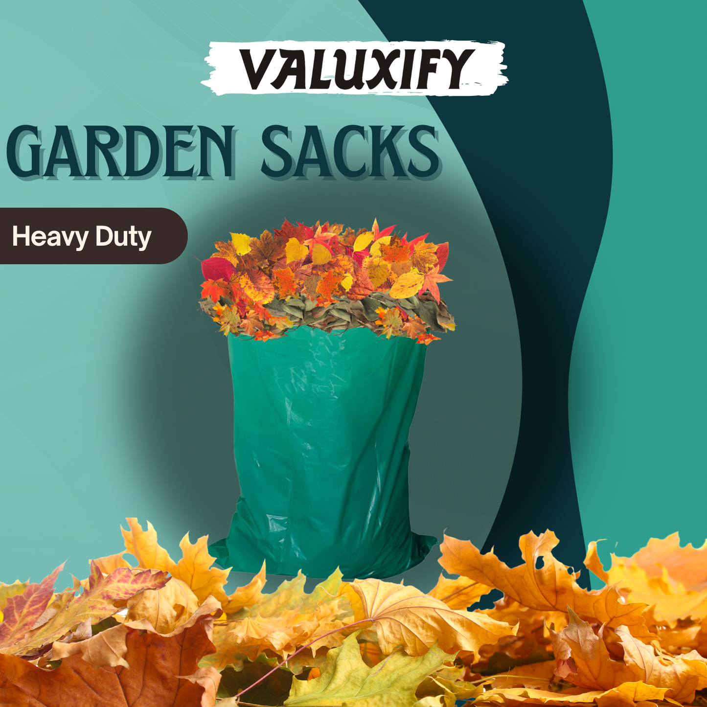 30 GARDEN WASTE SACKS BAGS STRONG LARGE HEAVY DUTY GREEN  RUBBISH BIN BAGS 80L