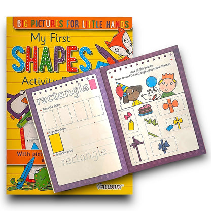 3 X KIDS ACTIVITY FIRST LEARNING BOOKS NUMBERS SHAPES LETTER COPY TRACE