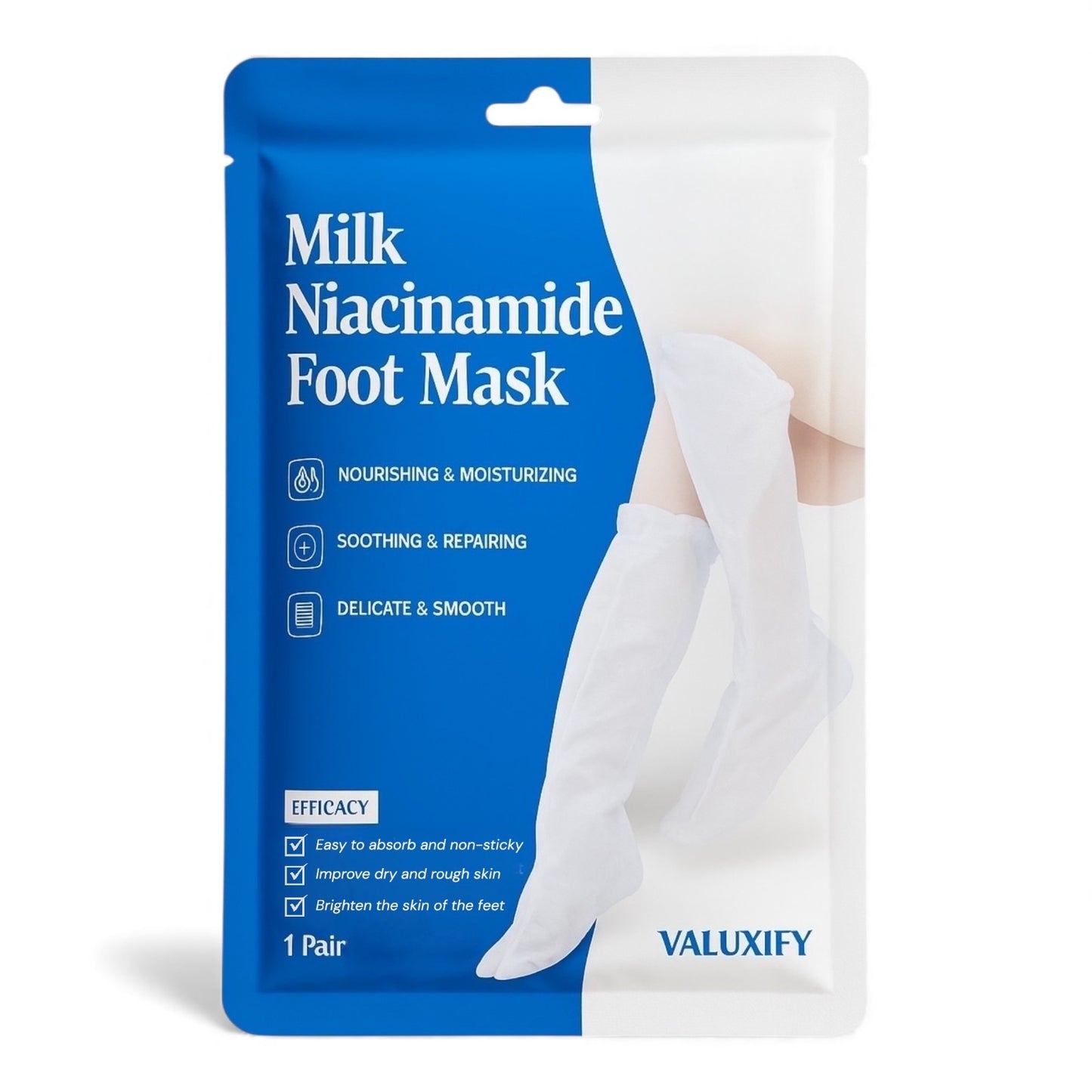 3x Milk Moisturising Niacinamide Foot Masks