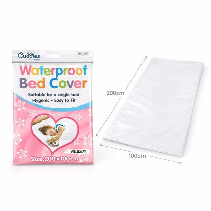 KIDS WATERPROOF SINGLE BED COVER SHEET BABY COT BED WHITE MATTRESS PROTECTOR