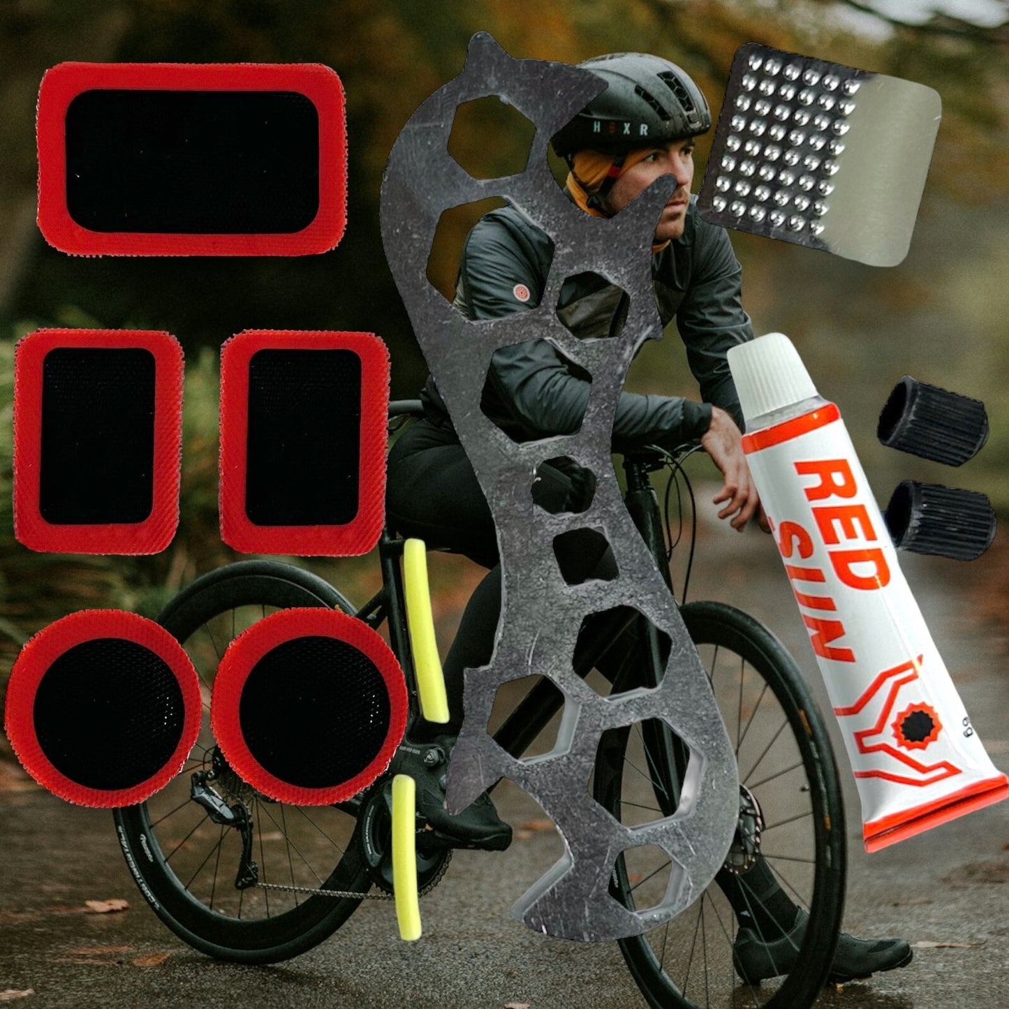 12 | Piece Bicycle Puncture Repair Kit Bike Cycle Inner Tube Glue Patch Repair