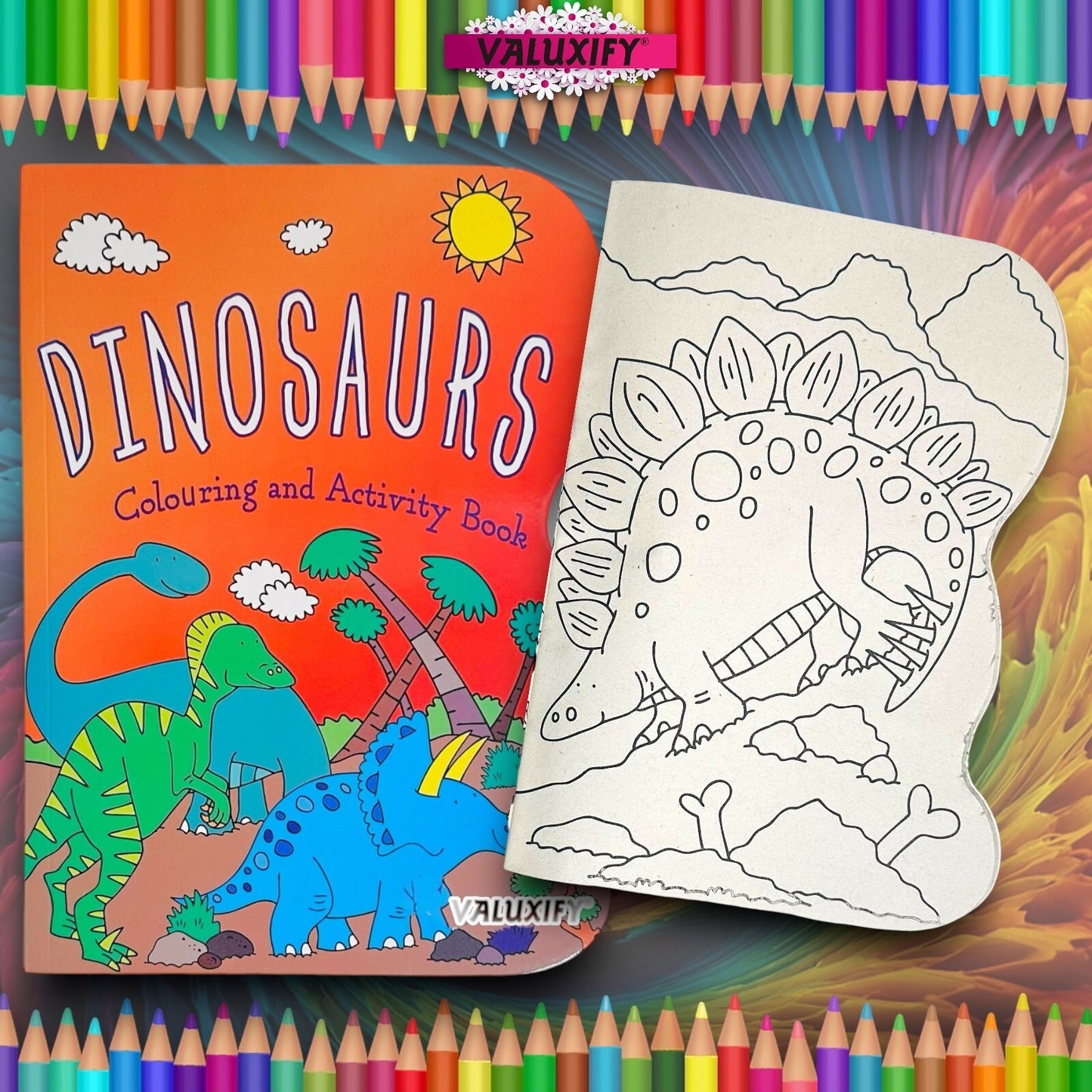 2| Kids Colouring Books | Dinosaur & Princess | Activity for Boy Girl Art Travel
